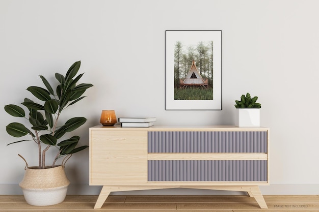 Frame mockup in living room