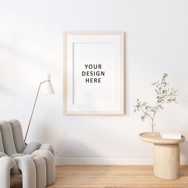 Frame mockup in living room