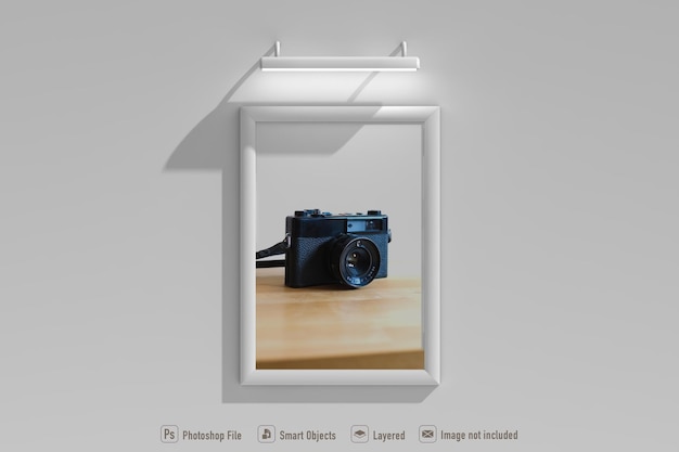 Frame mockup on white background