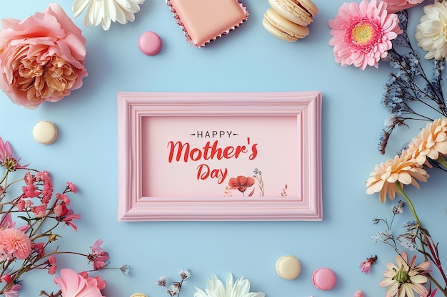 Frame mockup with mothers day concept