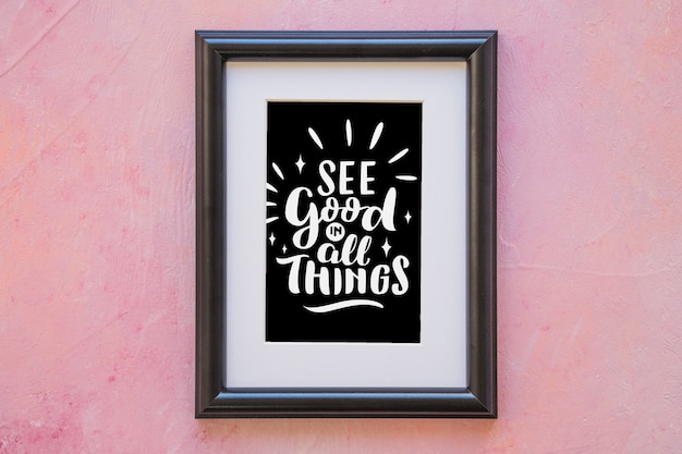 Frame mockup with quote concept