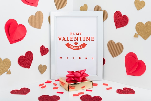 Frame mockup with valentine concept