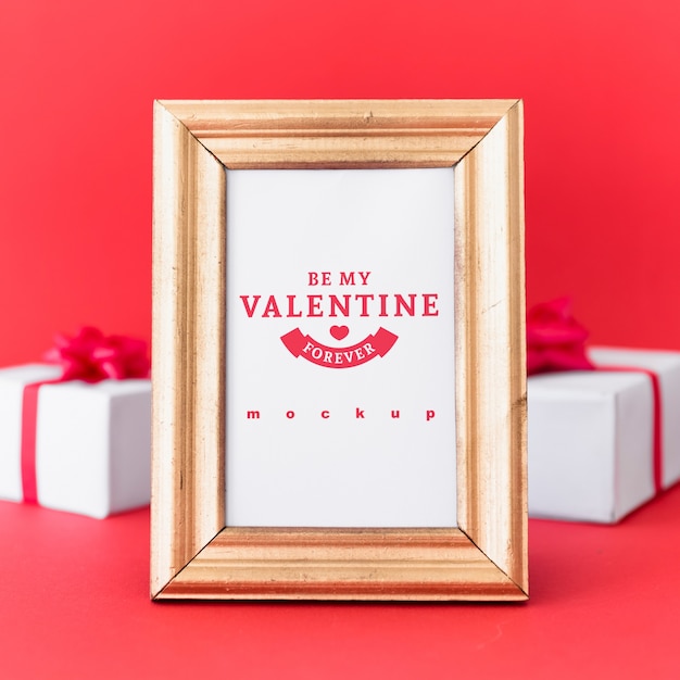 Frame mockup with valentine concept