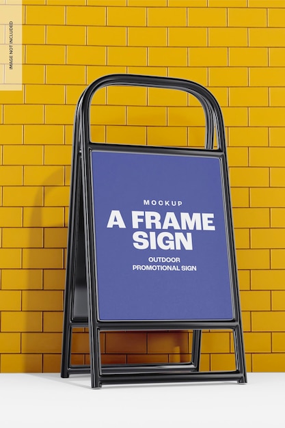 A Frame Sign Mockup, Right View