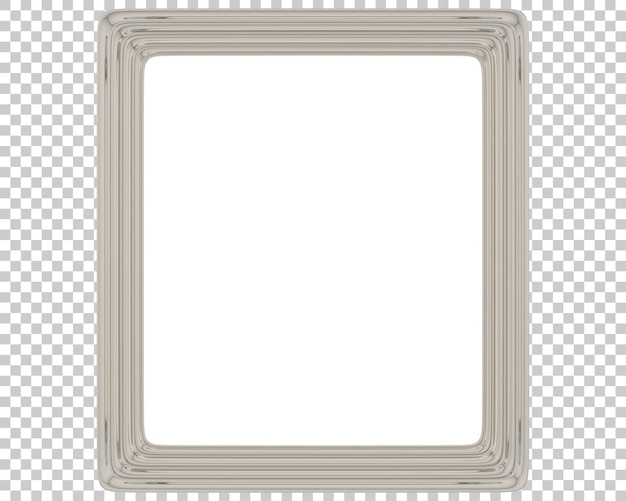 Frame on transparent background 3d rendering illustration