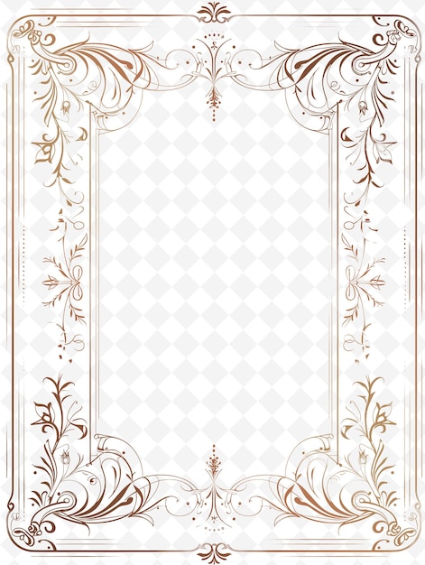 a frame with a pattern of flowers and a white background