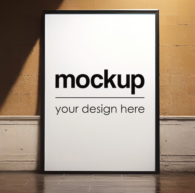 Framed Artwork Mockup Poster Showcase 3D Realistic Render Photo Frame