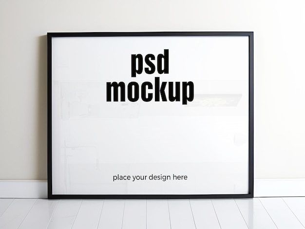 Framed Artwork Mockup Poster Showcase 3D Realistic Render Photo Frame