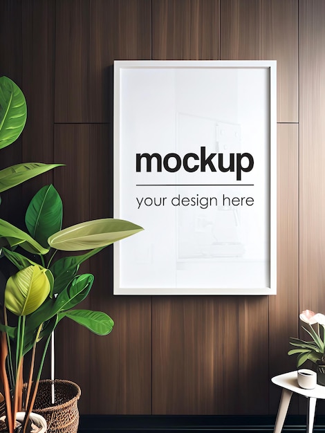 Framed Poster Mockup Artistic Template Art Showcase Interior Render