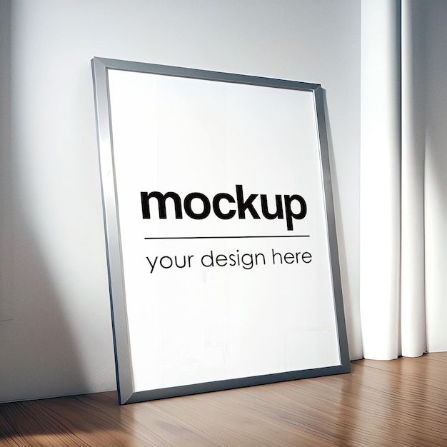 Framed Poster Mockup Artwork Showcase 3D Interior Render Contemporary Design