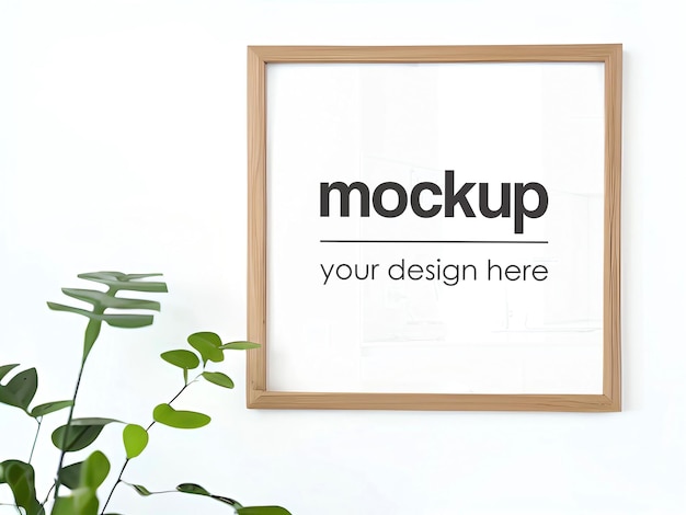 Framed poster mockup artwork showcase 3d interior render contemporary design