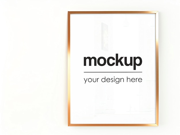 Framed poster mockup artwork showcase 3d interior render contemporary design