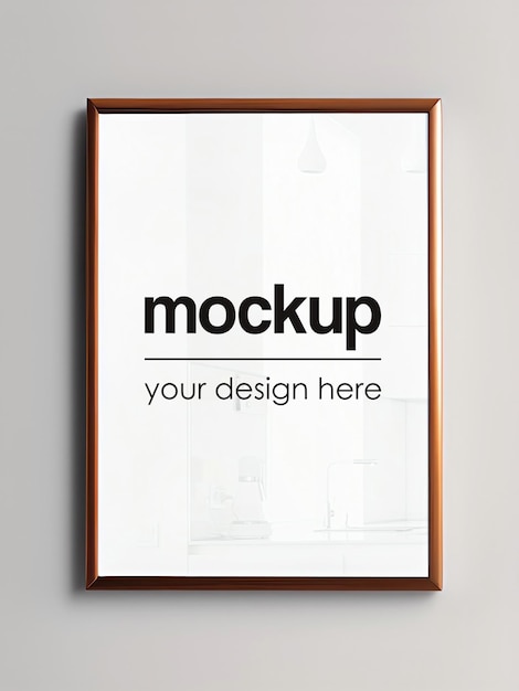 Framed poster mockup artwork showcase 3d interior render contemporary design