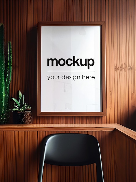 Framed Poster Mockup Interior Render Artwork Showcase