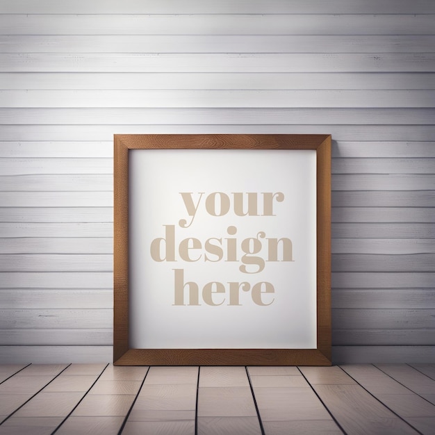 Framed Poster Mockup PSD Artwork Showcase Template Interior Realistic Render