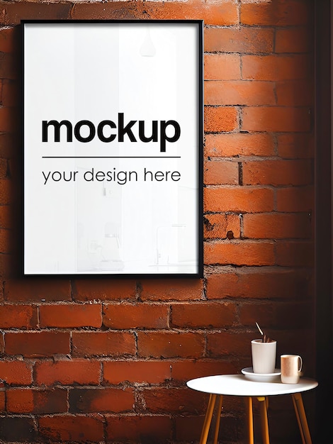 Framed Poster mockup Template Interior Render Artwork Showcase