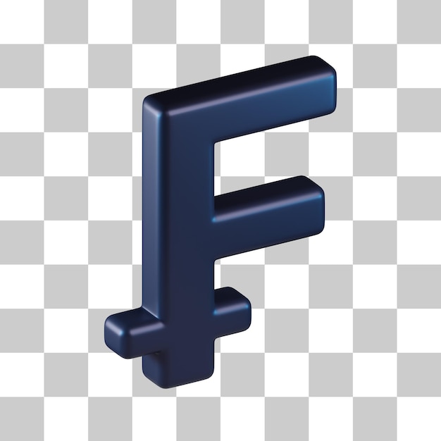 Franc Currency 3D Icon