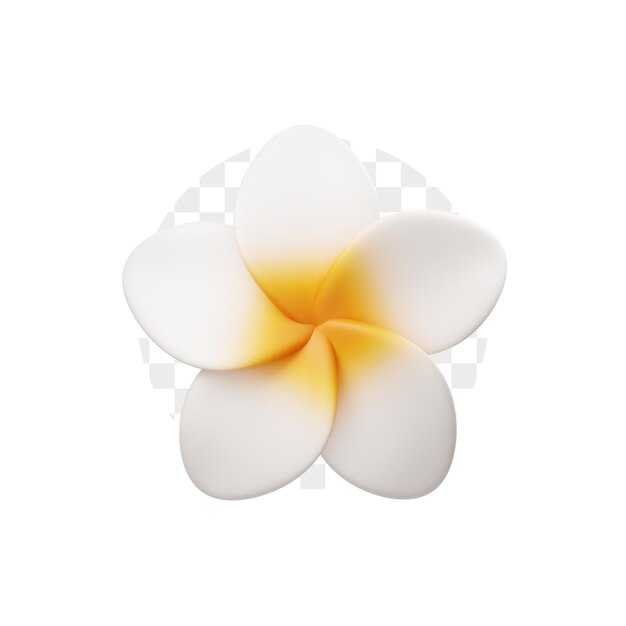 Frangipani Flower 3D Illustration