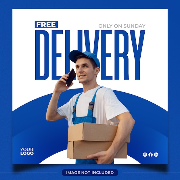 Free delivery poster promotion