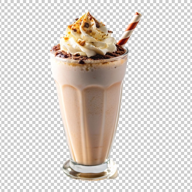 free photo milkshake on white background