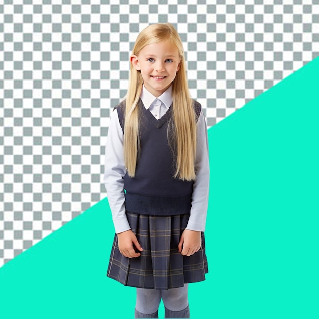 Free photo portrait of young girl student in school uniform