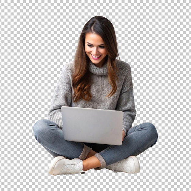 free photo smiling brunette girl model in grey shirt