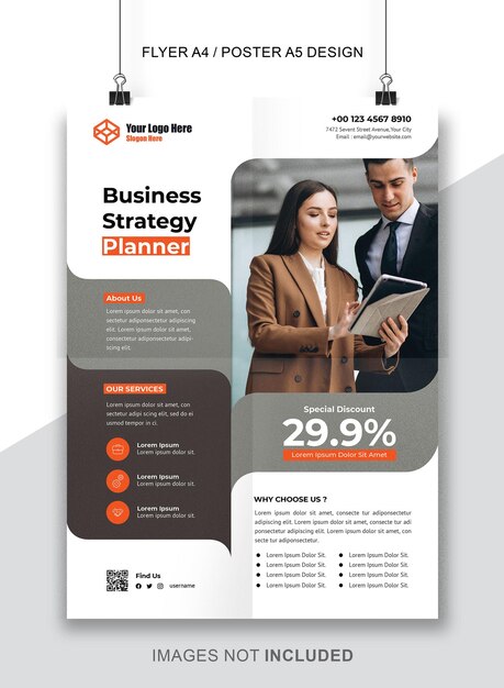 PSD free premium flyer for business or marketing agency