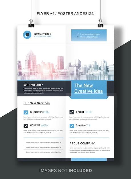 PSD free premium flyer for business or marketing agency