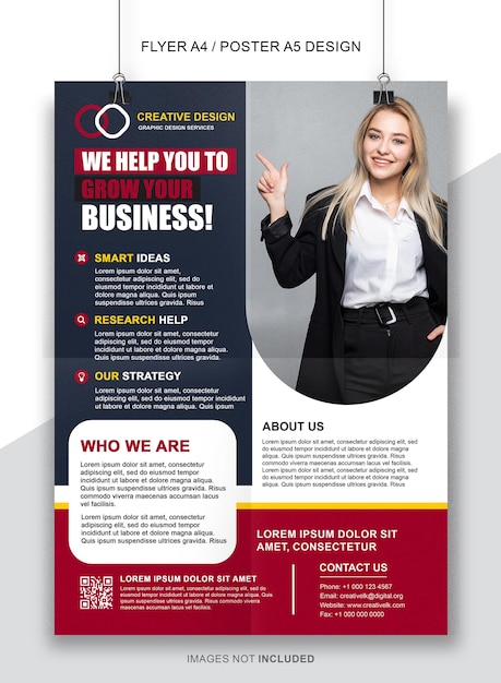 PSD free premium flyer for business or marketing agency