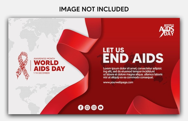 PSD free psd aids day awareness landing page template