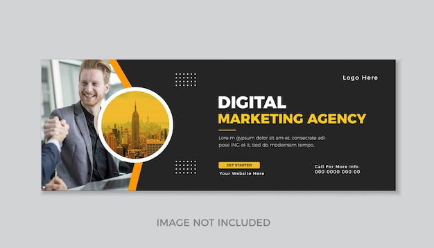 Free PSD digital marketing Facebook cover page template