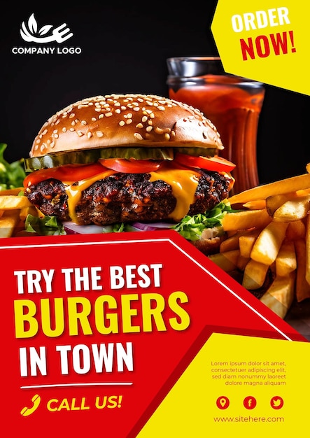 PSD free psd fast food flyer design template