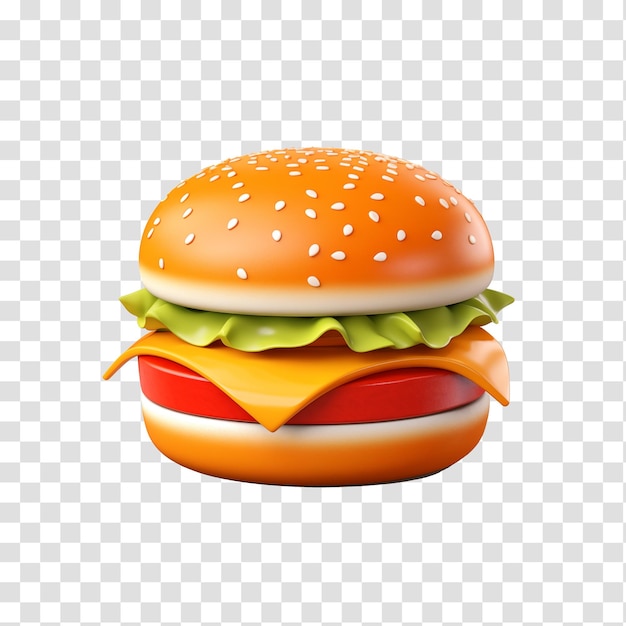 Free PSD fresh beef burger isolated on transparent background