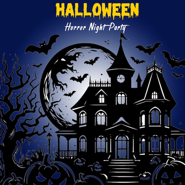 Free PSD Halloween Design