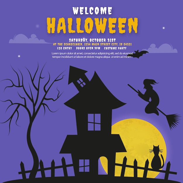 Free PSD Halloween Design