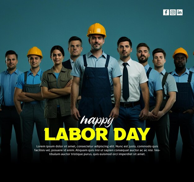 PSD free psd happy labor day ai generated design