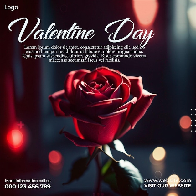 Free PSD happy valentine's day discount sale instagram or social media post template