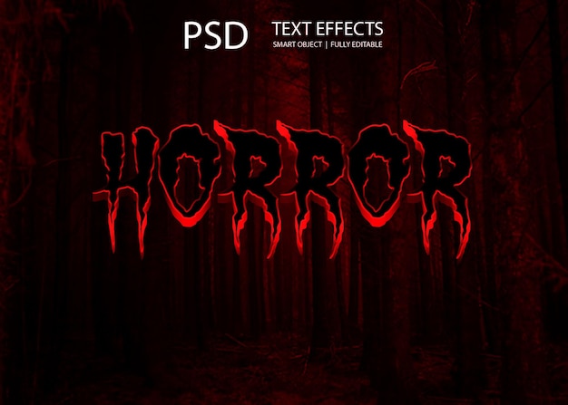 Free PSD Horror Editable Text Effect Design Template Effect Saved In Graphic Style