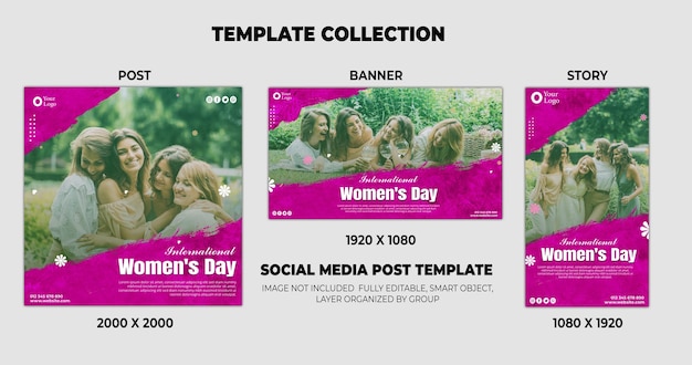 Free PSD international women day Post Collection