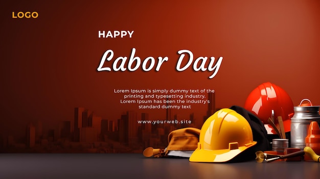 Free PSD labor day celebration template background