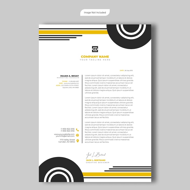 Free PSD modern business and corporate letterhead template