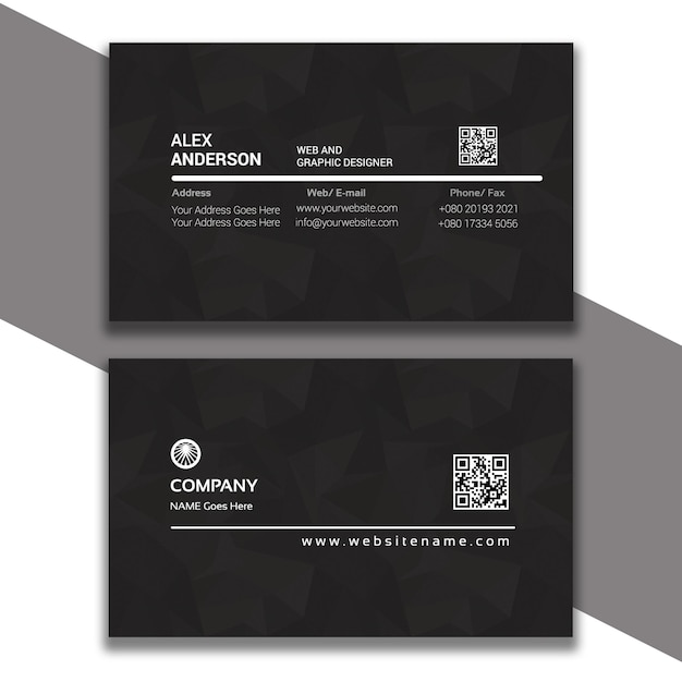 PSD free psd modern and unique black business card design