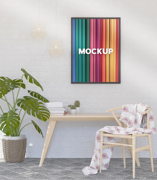 Free PSD painting mock up design