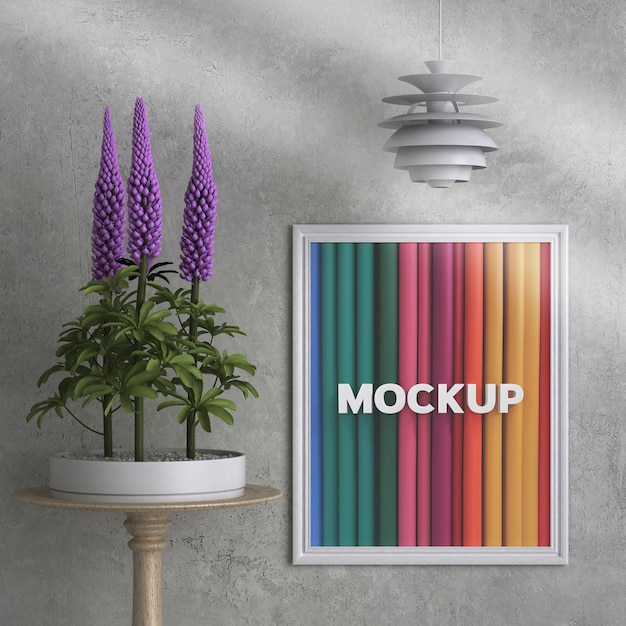 Free PSD painting mock up design