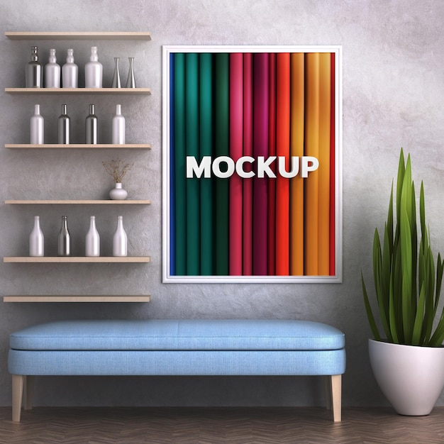 Free PSD painting mock up design