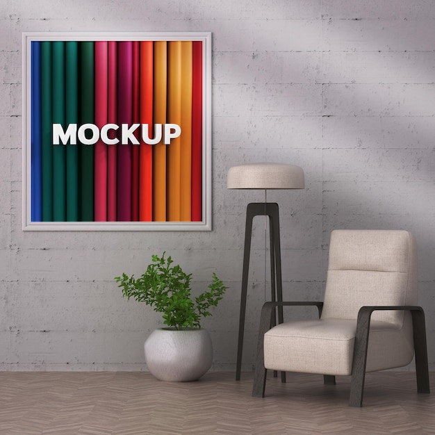 Free PSD painting mock up design