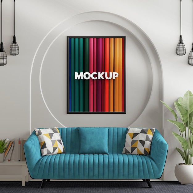 Free PSD painting mock up design