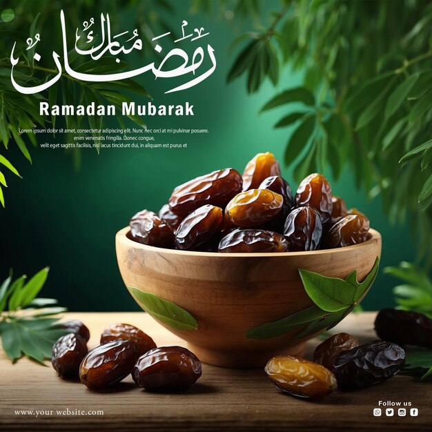 Free PSD ramadan mubarak social media poster design