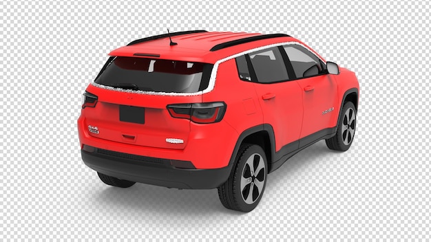 Free PSD Red car on transparent Background