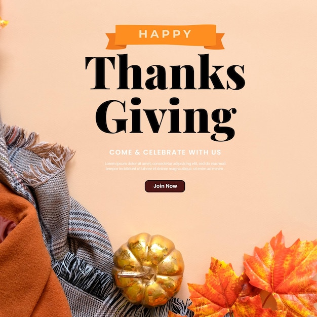 PSD free psd thanksgiving day design template